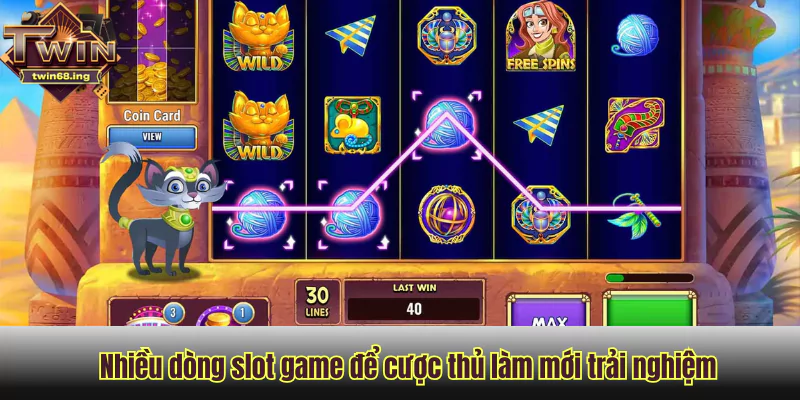 Nhiều dòng slot game để cược thủ làm mới trải nghiệm