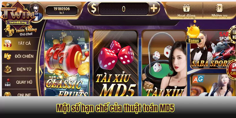 Giải mã thuật toán tài xỉu MD5 tại Twin68 3 Một số hạn chế của thuật toán MD5 trong tài xỉu